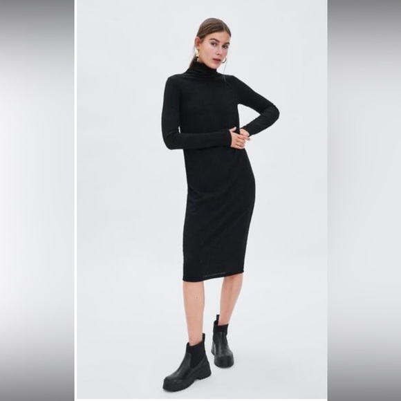 NWT Zara Turtleneck Dress - Picture 1 of 7